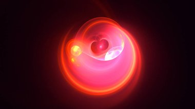 Soyut fraktal ışık arkaplanı 3 boyutlu oluşturuluyor