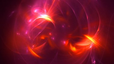 Soyut fraktal ışık arkaplanı 3 boyutlu oluşturuluyor