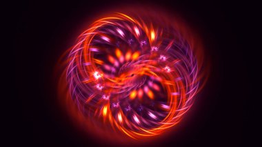 Soyut fraktal ışık arkaplanı 3 boyutlu oluşturuluyor