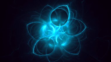 Soyut fraktal ışık arkaplanı 3 boyutlu oluşturuluyor