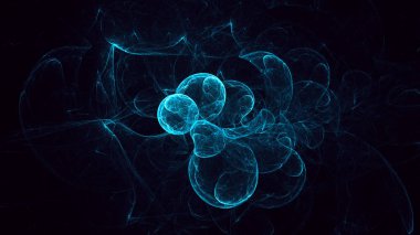 Soyut fraktal ışık arkaplanı 3 boyutlu oluşturuluyor