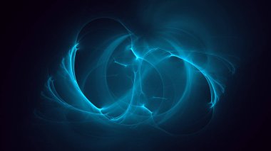 Soyut fraktal ışık arkaplanı 3 boyutlu oluşturuluyor