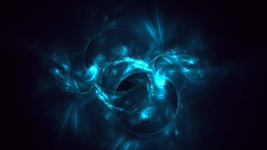 Soyut fraktal ışık arkaplanı 3 boyutlu oluşturuluyor