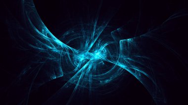 Soyut fraktal ışık arkaplanı 3 boyutlu oluşturuluyor