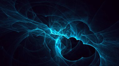 Soyut fraktal ışık arkaplanı 3 boyutlu oluşturuluyor