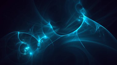 Soyut fraktal ışık arkaplanı 3 boyutlu oluşturuluyor