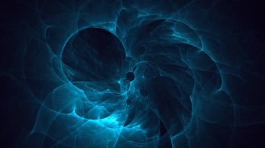 Soyut fraktal ışık arkaplanı 3 boyutlu oluşturuluyor