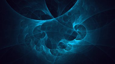 Soyut fraktal ışık arkaplanı 3 boyutlu oluşturuluyor