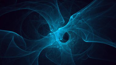 Soyut fraktal ışık arkaplanı 3 boyutlu oluşturuluyor