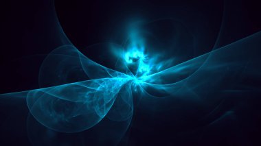 Soyut fraktal ışık arkaplanı 3 boyutlu oluşturuluyor