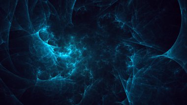 Soyut fraktal ışık arkaplanı 3 boyutlu oluşturuluyor