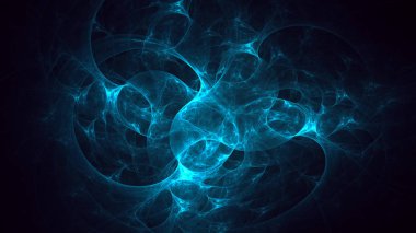 Soyut fraktal ışık arkaplanı 3 boyutlu oluşturuluyor