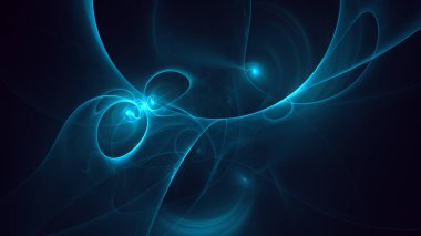 Soyut fraktal ışık arkaplanı 3 boyutlu oluşturuluyor