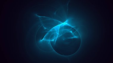 Soyut fraktal ışık arkaplanı 3 boyutlu oluşturuluyor