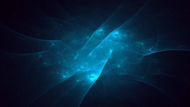 Soyut fraktal ışık arkaplanı 3 boyutlu oluşturuluyor