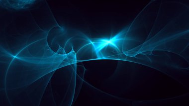 Soyut fraktal ışık arkaplanı 3 boyutlu oluşturuluyor