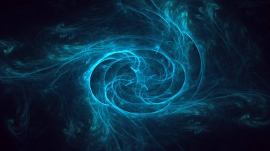 Soyut fraktal ışık arkaplanı 3 boyutlu oluşturuluyor