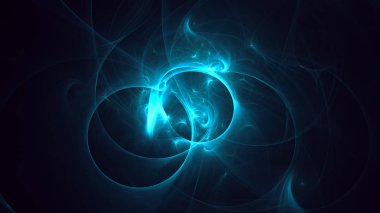 Soyut fraktal ışık arkaplanı 3 boyutlu oluşturuluyor