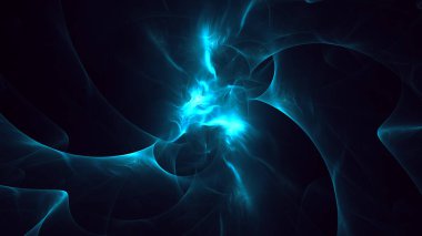 Soyut fraktal ışık arkaplanı 3 boyutlu oluşturuluyor