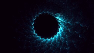 Soyut fraktal ışık arkaplanı 3 boyutlu oluşturuluyor