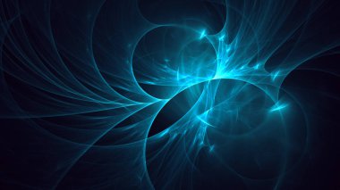 Soyut fraktal ışık arkaplanı 3 boyutlu oluşturuluyor