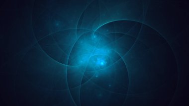 Soyut fraktal ışık arkaplanı 3 boyutlu oluşturuluyor