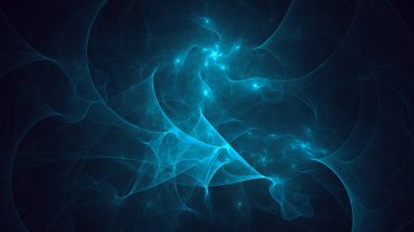 Soyut fraktal ışık arkaplanı 3 boyutlu oluşturuluyor