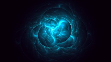 Soyut fraktal ışık arkaplanı 3 boyutlu oluşturuluyor