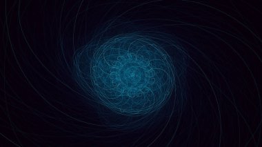 Soyut fraktal ışık arkaplanı 3 boyutlu oluşturuluyor