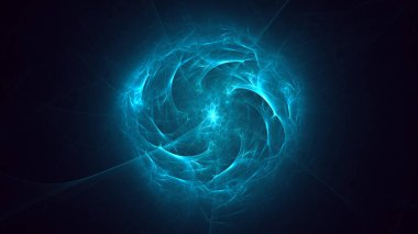 Soyut fraktal ışık arkaplanı 3 boyutlu oluşturuluyor