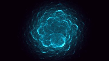 Soyut fraktal ışık arkaplanı 3 boyutlu oluşturuluyor