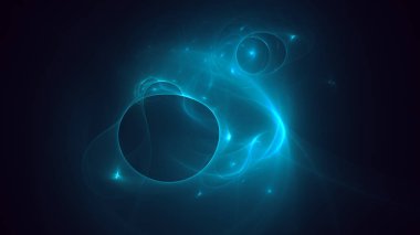 Soyut fraktal ışık arkaplanı 3 boyutlu oluşturuluyor