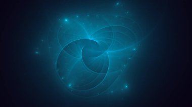 Soyut fraktal ışık arkaplanı 3 boyutlu oluşturuluyor