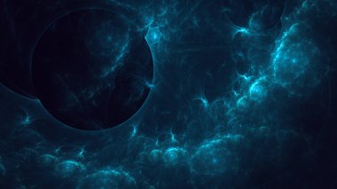 Soyut fraktal ışık arkaplanı 3 boyutlu oluşturuluyor