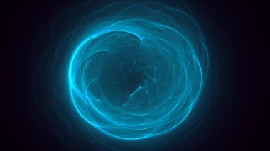 Soyut fraktal ışık arkaplanı 3 boyutlu oluşturuluyor