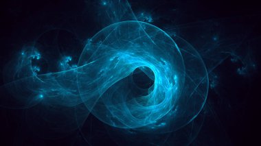 Soyut fraktal ışık arkaplanı 3 boyutlu oluşturuluyor