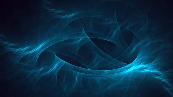 Renderização Abstrato Azul Fundo Luz Fractal — Fotografia de Stock