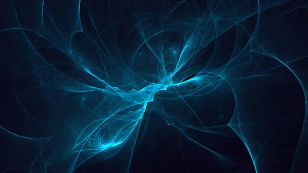 Renderização Abstrato Azul Fundo Luz Fractal — Fotografia de Stock