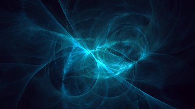 Soyut fraktal ışık arkaplanı 3 boyutlu oluşturuluyor