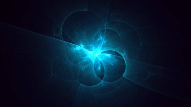 Soyut fraktal ışık arkaplanı 3 boyutlu oluşturuluyor