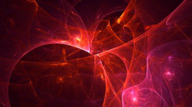 Soyut fraktal ışık arkaplanı 3 boyutlu oluşturuluyor