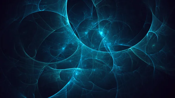 Rendering Abstract Blue Fractal Light Background — Stock Photo, Image