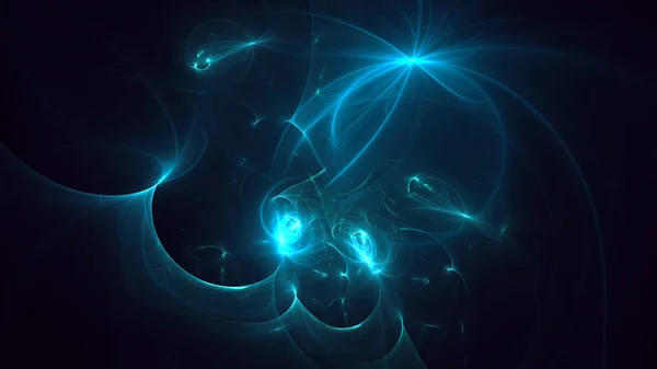 Renderização Abstrato Azul Fundo Luz Fractal — Fotografia de Stock