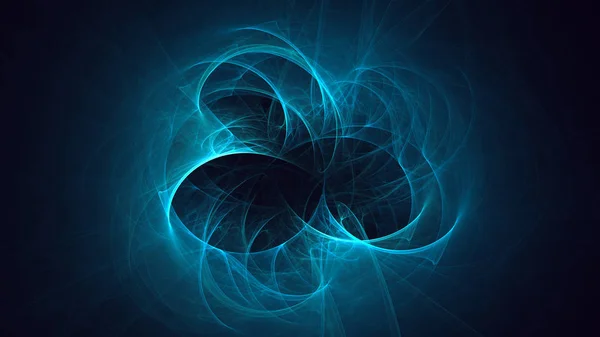 Weergave Abstracte Blauwe Fractal Licht Achtergrond — Stockfoto