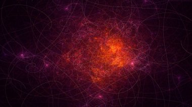 Soyut fraktal ışık arkaplanı 3 boyutlu oluşturuluyor