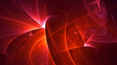 Soyut fraktal ışık arkaplanı 3 boyutlu oluşturuluyor