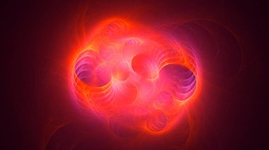 Soyut fraktal ışık arkaplanı 3 boyutlu oluşturuluyor