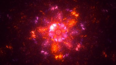 Soyut fraktal ışık arkaplanı 3 boyutlu oluşturuluyor