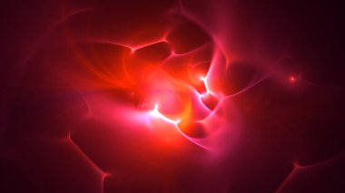 Soyut fraktal ışık arkaplanı 3 boyutlu oluşturuluyor