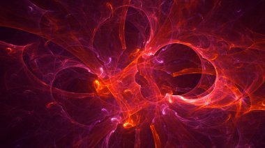 Soyut fraktal ışık arkaplanı 3 boyutlu oluşturuluyor